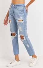 Load image into Gallery viewer, Super Destroyed Girlfriend Jeans