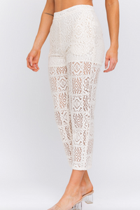 Lace Straight Pants