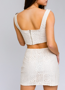 Square Neck Lace Top