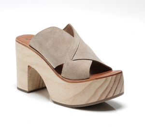 Crisscross Wooden Platform Clog