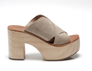 Crisscross Wooden Platform Clog