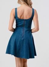 Load image into Gallery viewer, Sleeveless Flare Denim Dress