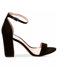 Load image into Gallery viewer, Leather Open Toe Ankle Strap Block Heel