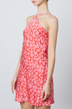 Load image into Gallery viewer, Floral Halter Mini Dress
