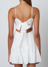 Load image into Gallery viewer, Sleeveless Tie Back Tiered Mini Dress