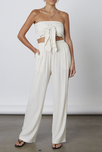 Tie Front Cropped Tube Top