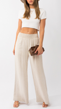 Load image into Gallery viewer, Smocking Waist Wide Leg Pants