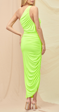 Load image into Gallery viewer, One Shoulder Ruched Maxi Dress