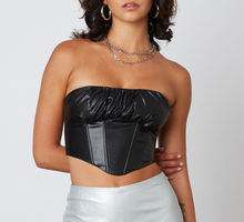 Load image into Gallery viewer, Strapless Corset Crop Top