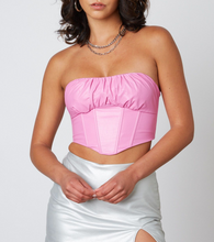 Load image into Gallery viewer, Strapless Corset Crop Top