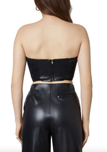 Load image into Gallery viewer, Vegan Leather Corset Crop Top