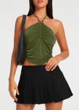 Load image into Gallery viewer, Halter Ruched Slinky Top