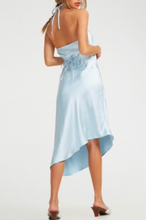 Load image into Gallery viewer, Halter Asymmetric Midi Dress