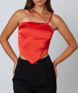 Tie Back Bandana Style Crop Top