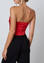 Load image into Gallery viewer, Scoop Cowl Neck Corset Top