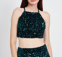 Load image into Gallery viewer, Sequin Cross Back Tank Top