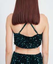 Load image into Gallery viewer, Sequin Cross Back Tank Top