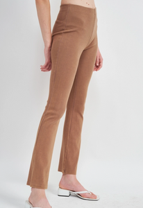 High Waisted Ribbed Flare Pants