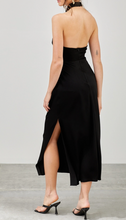 Load image into Gallery viewer, Cross Neck Side Slit Dress