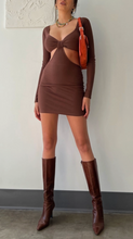 Load image into Gallery viewer, Long Sleeve Cut Out Mini Dress