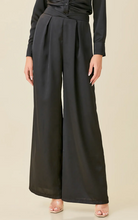 Load image into Gallery viewer, Tuck Satin Wide Leg Pants