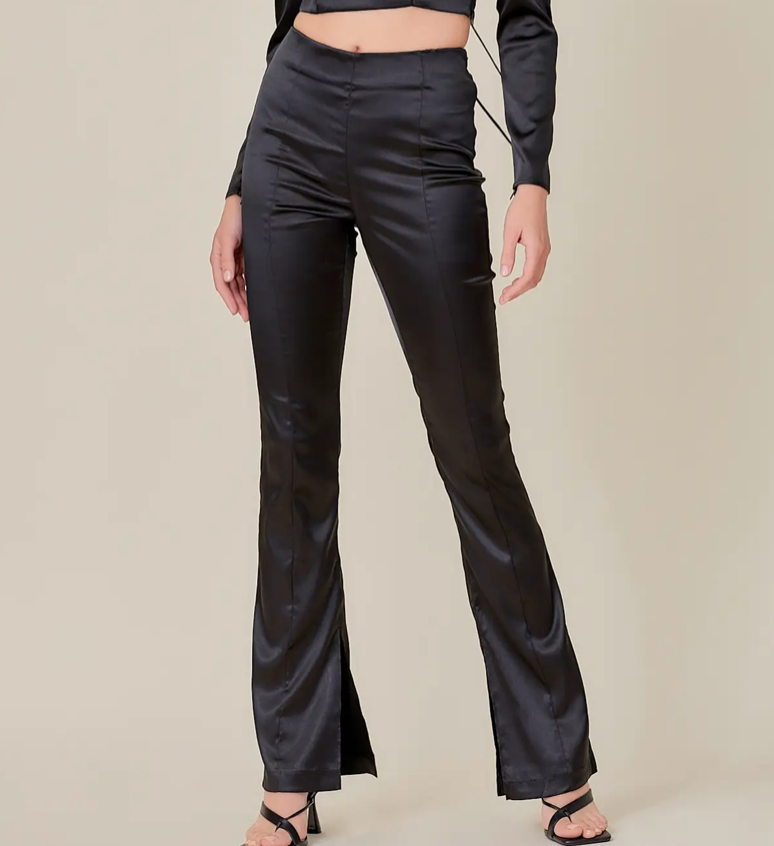Straight Leg Slit Pants
