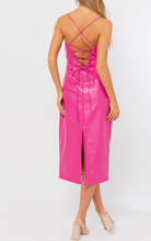 Load image into Gallery viewer, Faux Leather Midi Dress