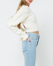 Load image into Gallery viewer, Cropped Knit Open Back Sweater