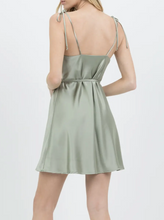 Load image into Gallery viewer, Belted Mini Slip Dress