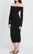 Load image into Gallery viewer, Off Shoulder BodyCon Midi Dress