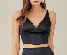 Load image into Gallery viewer, Silky Corset Crop Top