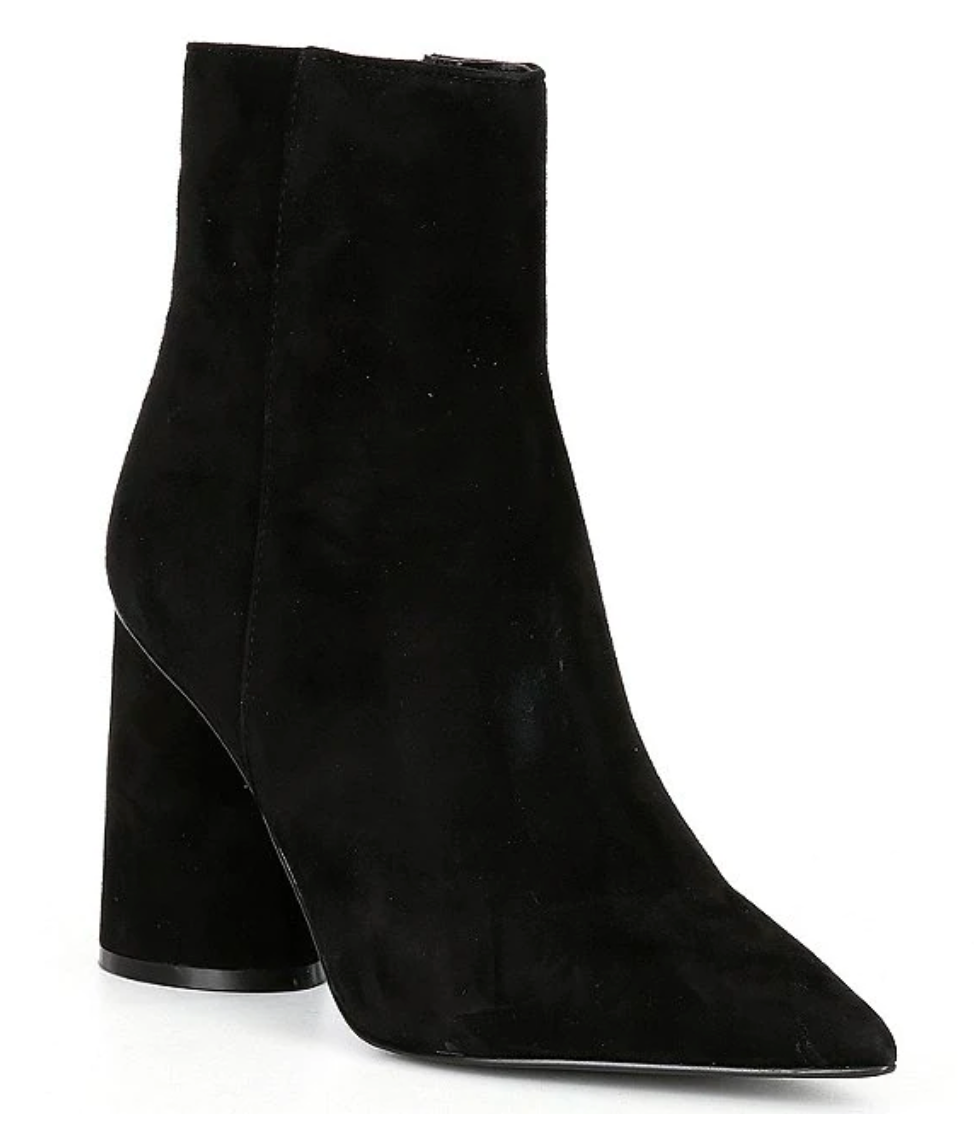 Suede Pointed Toe Booties