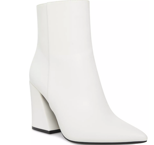 Pointed Toe Flared Heel Bootie