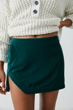 Load image into Gallery viewer, Velvet Curved Hem Mini Skirt