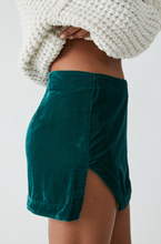 Load image into Gallery viewer, Velvet Curved Hem Mini Skirt