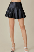 Load image into Gallery viewer, High Waist Flared Leather Skirt