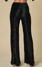 Load image into Gallery viewer, Velvet Plisse Wide Flare Pants