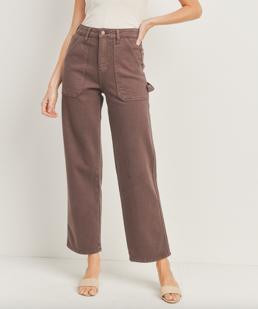 High Waisted Deep Pocket Carpenter Jeans