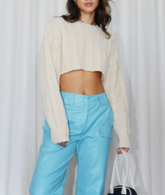 Load image into Gallery viewer, Crewneck Cropped Sweater