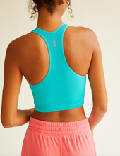 Load image into Gallery viewer, Ribbed Racer Back V Neck Crop Top