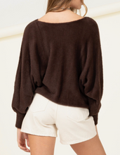 Load image into Gallery viewer, Batwing Sleeve Relaxed Fit Sweater