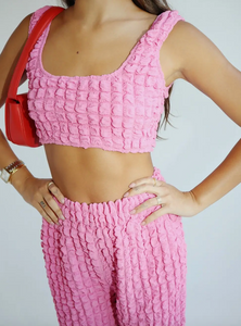 Bubble Cropped Top