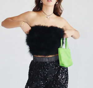 Fur Front Tube Top