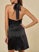 Load image into Gallery viewer, Halter Neck Satin Dress