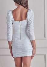 Load image into Gallery viewer, Square Neckline Ruched Mini Dress