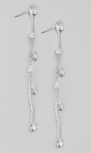 Rhinestone Chain Dangle Earrings