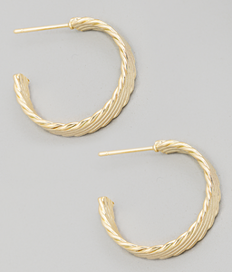 Twist Design Hoop Earrings