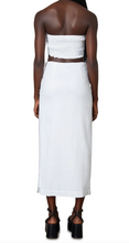 Load image into Gallery viewer, Fitted Cinched Side Slit Midi Skirt