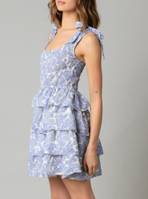 Load image into Gallery viewer, Smocked Bodice Layered Ruffle Mini Dress