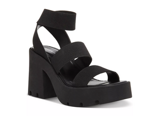 Round Toe Strappy Lug Platform Sandals